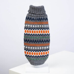 Alqo Wasi - Alpaca Sweater Grey Hexagon