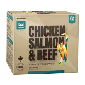 Big Country Raw - Fare Game Cat  2lb Box (3 x 1lb Pouches) Chicken/Salmon/Beef