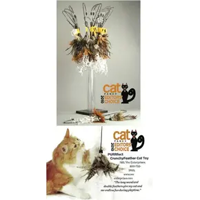 Vee Enterprises PuRRfect-Crunchy Feather Wand Cat Toy