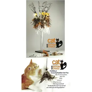 Vee Enterprises PuRRfect-Crunchy Feather Wand Cat Toy