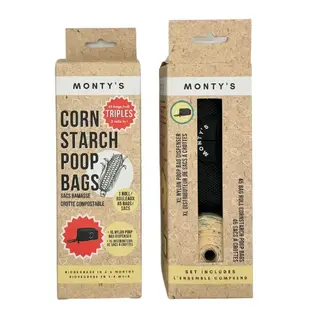 Monty's Bags Monty's - XL Nylon Poop Bag Holder w/Roll