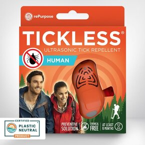 Tickless - Ultrasonic  Human Tick & Flea Device -  Orange Clip On