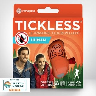Tickless Tickless - Ultrasonic  Human Tick & Flea Device -  Orange Clip On