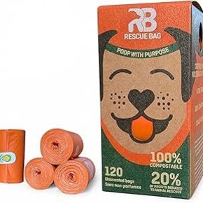 Rescue Bag - Compostable Poop Bags Unscented (120 bags)