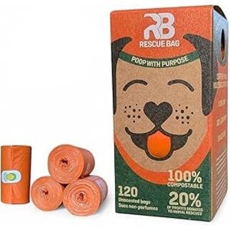 Rescue Bag Rescue Bag - Compostable Poop Bags Unscented (120 bags)