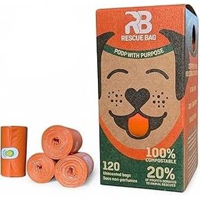 Rescue Bag Rescue Bag - Compostable Poop Bags Unscented Single Roll