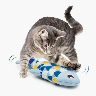 Catit Catit - Groovy Fish Cat Toy BLUE -LRG