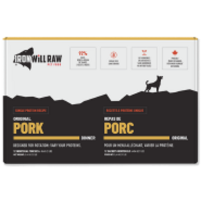 Iron Will Raw Pet Foods Iron Will - Original - Pork 12lb Box (12-1lb Packs)