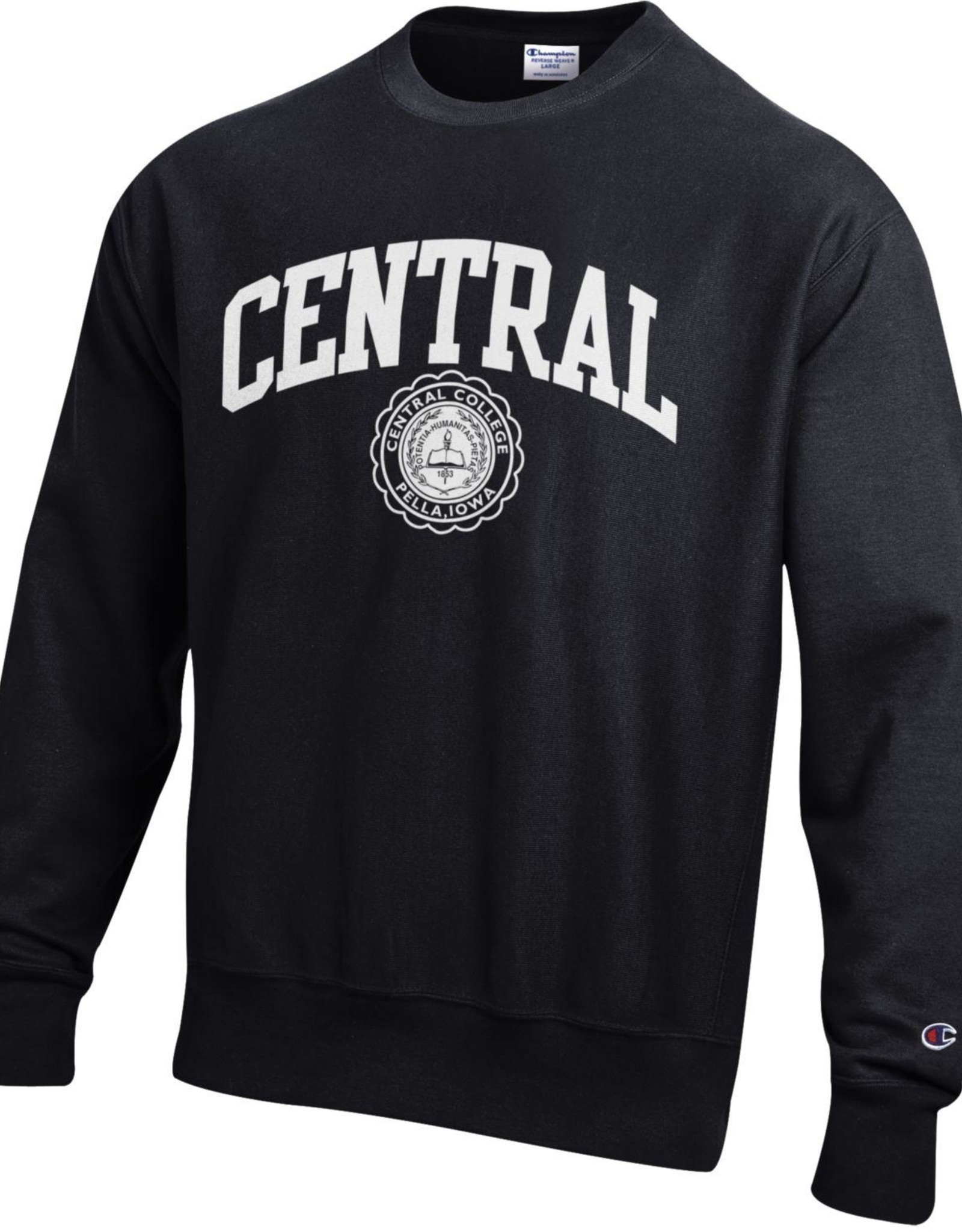 champion reverse weave crew black