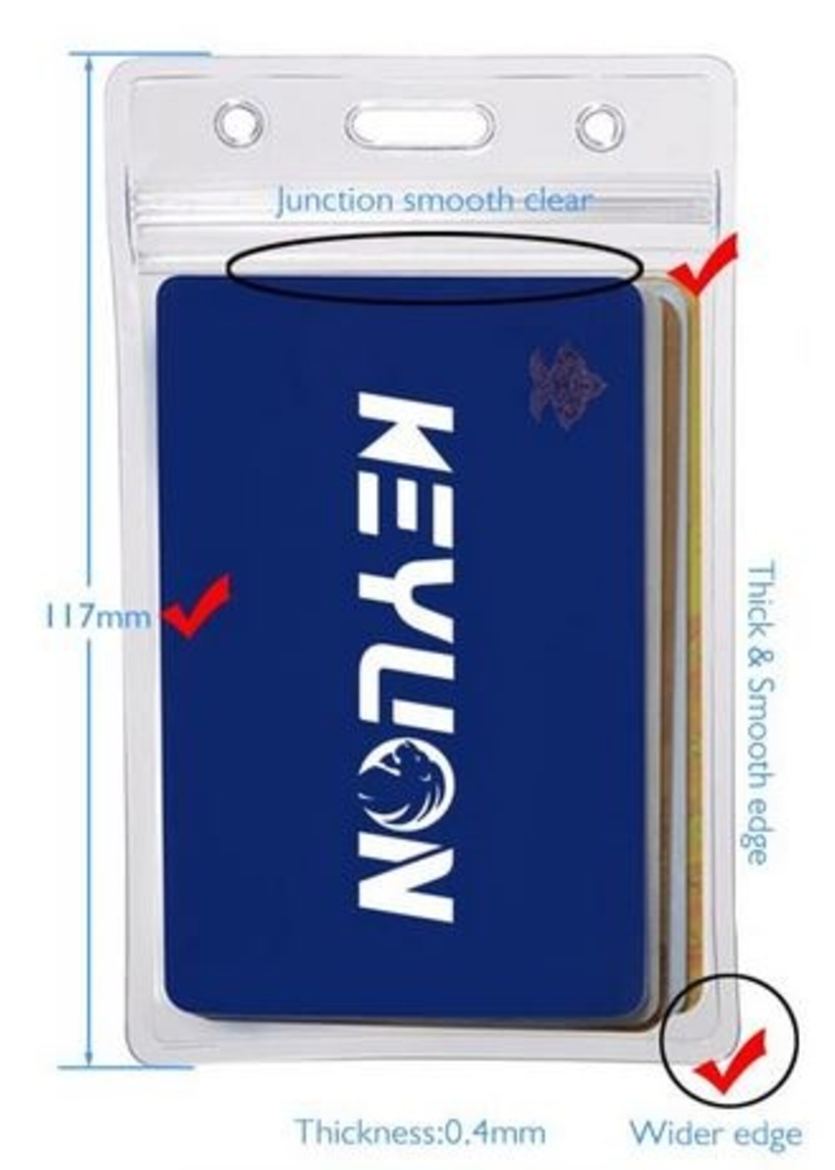 Key Lion Zip Lock ID Holder Clear