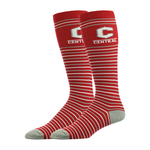 TCK TCK Dress Sock Red w/Gray White