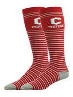 TCK TCK Dress Sock Red w/Gray White