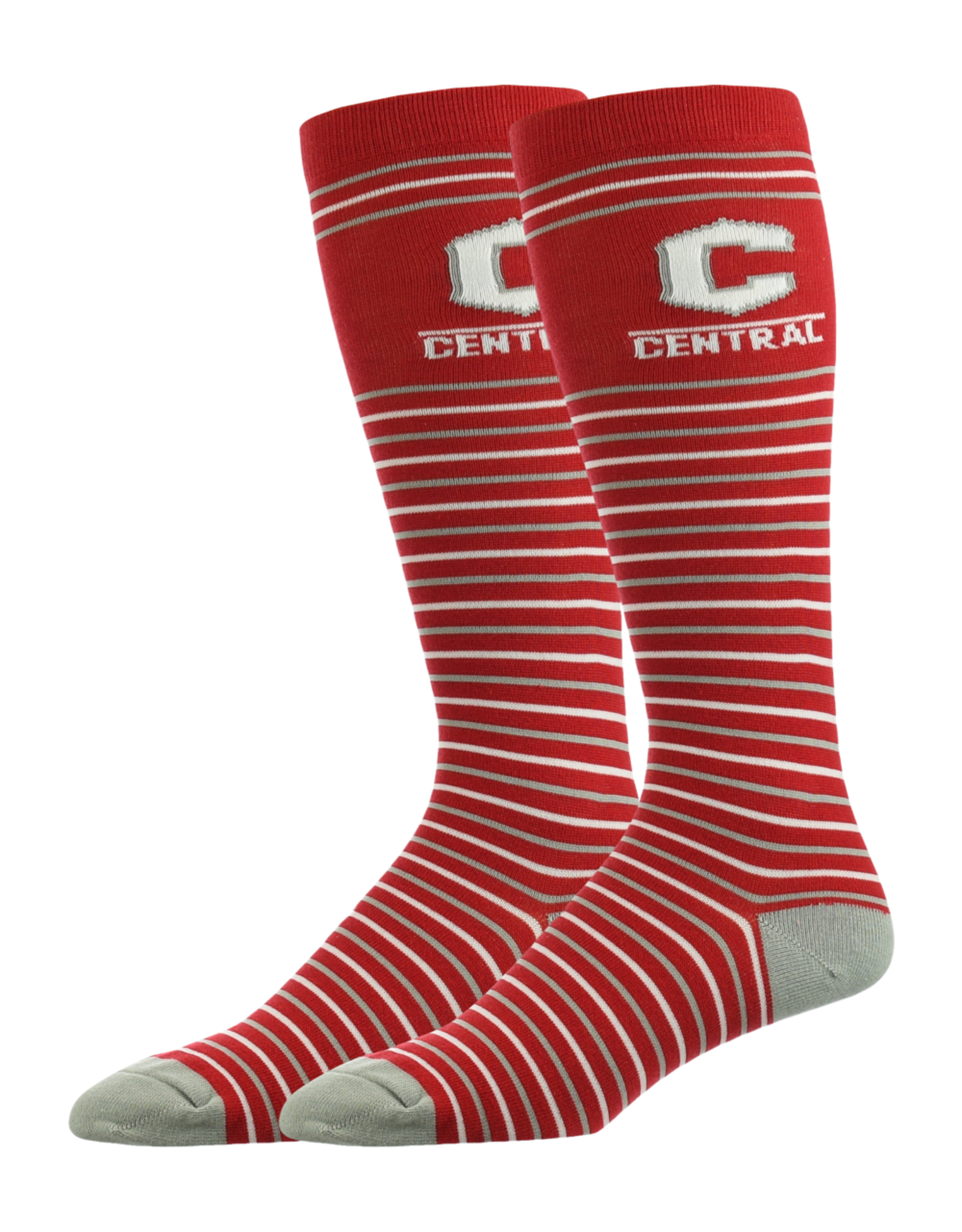 TCK TCK Dress Sock Red w/Gray White
