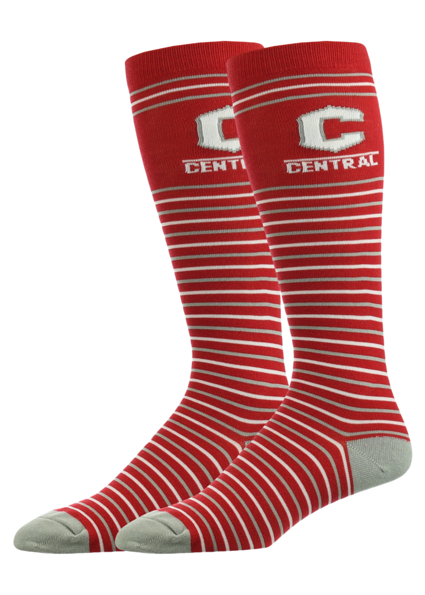 TCK TCK Dress Sock Red w/Gray White