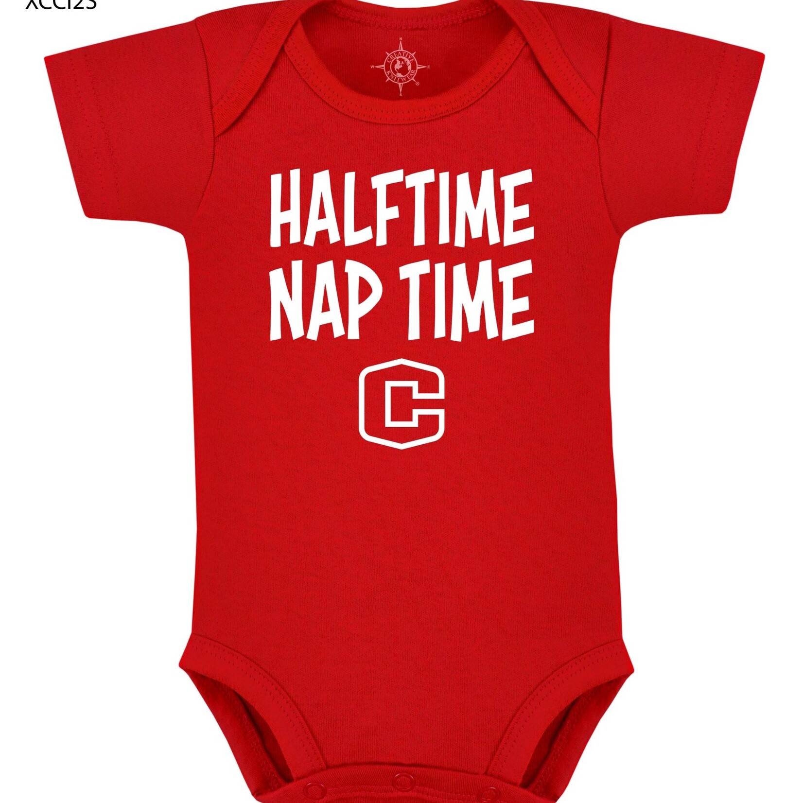 Creative Knitwear Creative Knitwear Onesie Halftime Nap Time Red