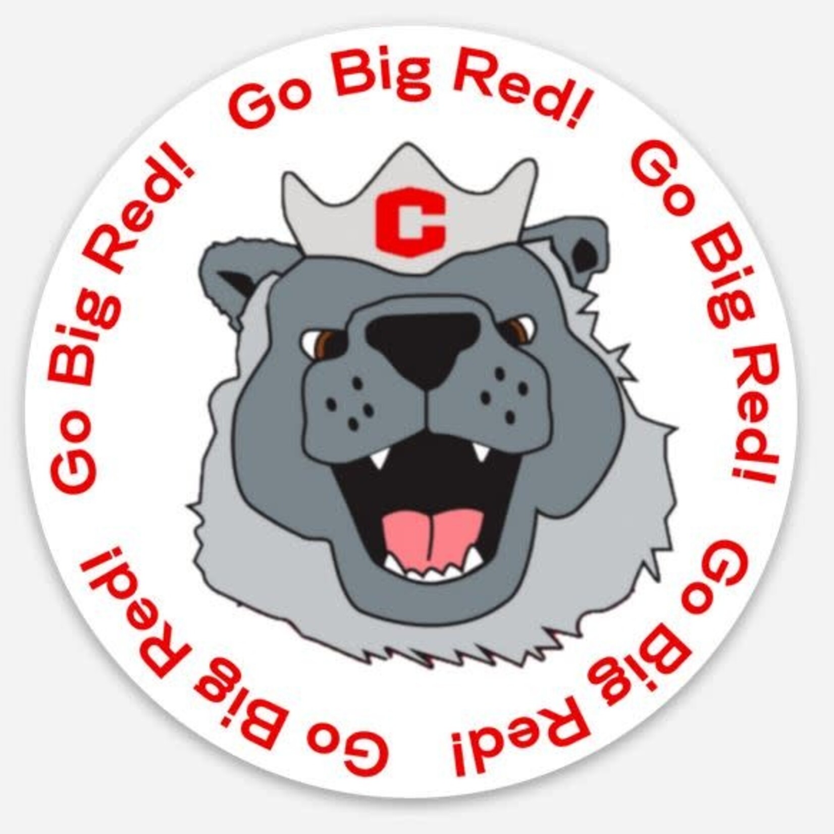 Sticker Mule 3" Go Big Red!