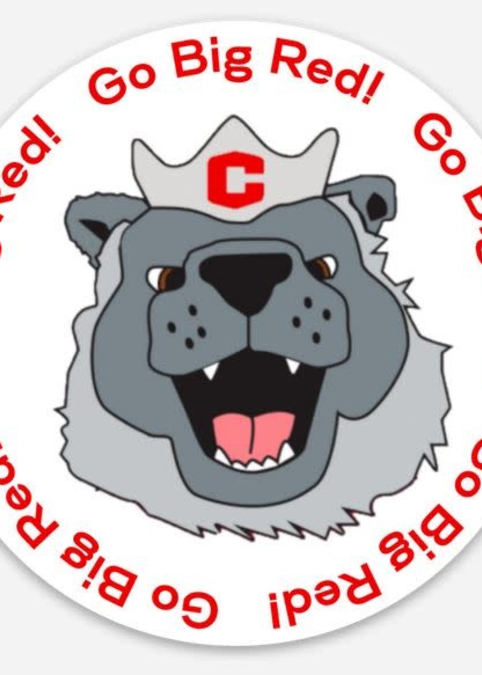 Sticker Mule 3" Go Big Red!