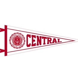Collegiate Pacific Collegiate Pacific 12 x 30  Whtie Central Pennant with red seal