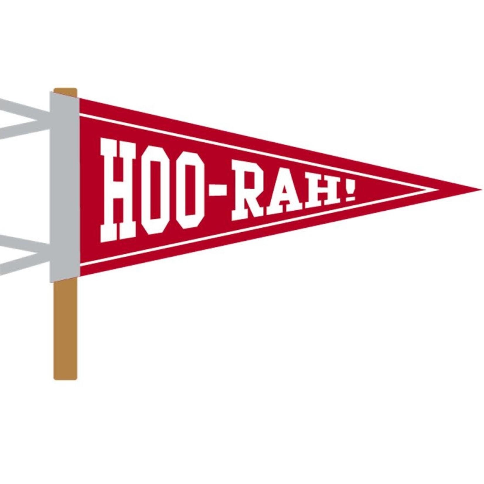 Collegiate Pacific Collegiate Pacific 4 x 9  Hoo Rah! Pennant in red