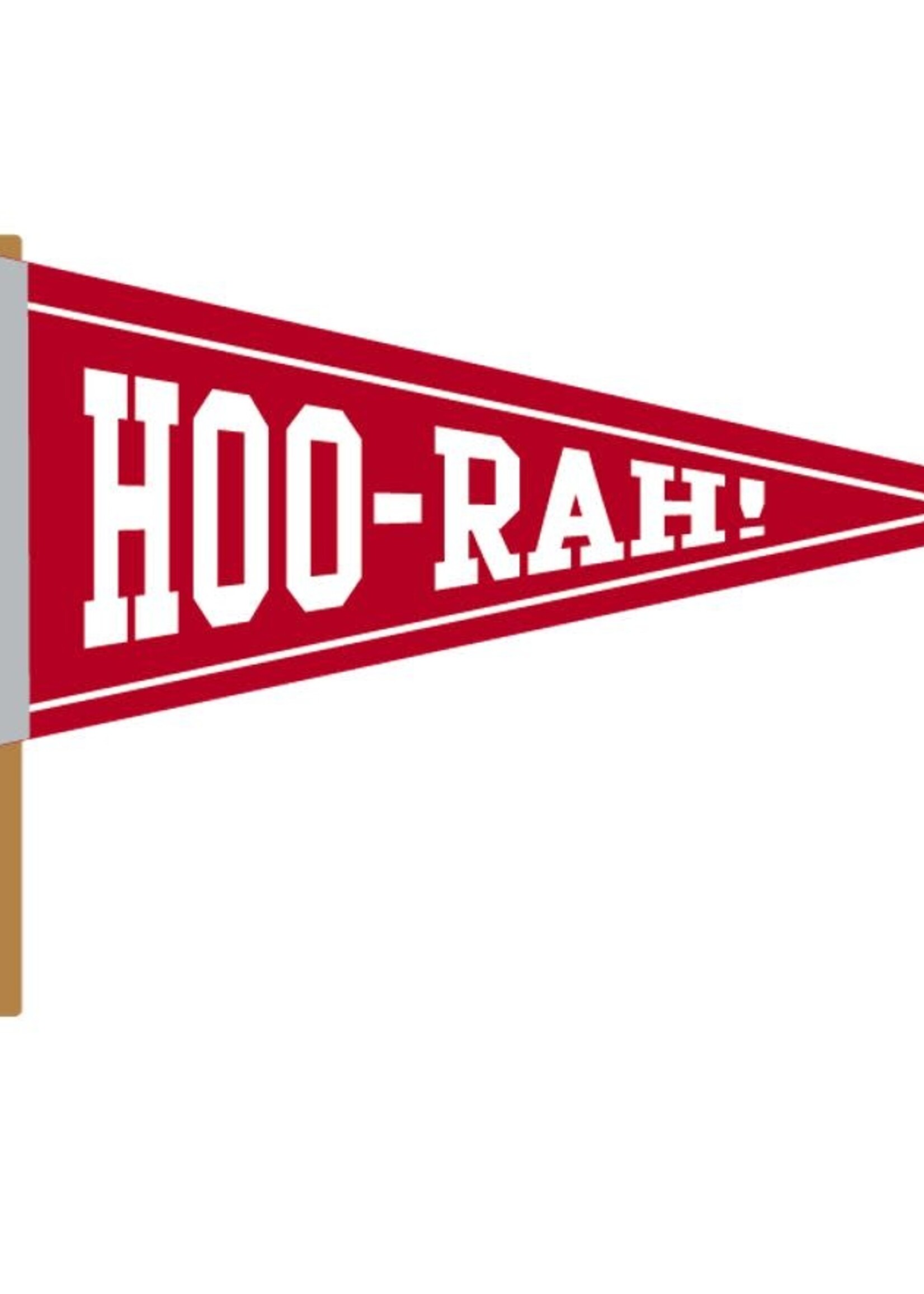 Collegiate Pacific Collegiate Pacific 4 x 9  Hoo Rah! Pennant in red