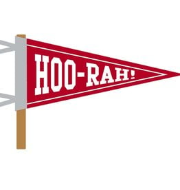 Collegiate Pacific Collegiate Pacific 4 x 9  Hoo Rah! Pennant in red