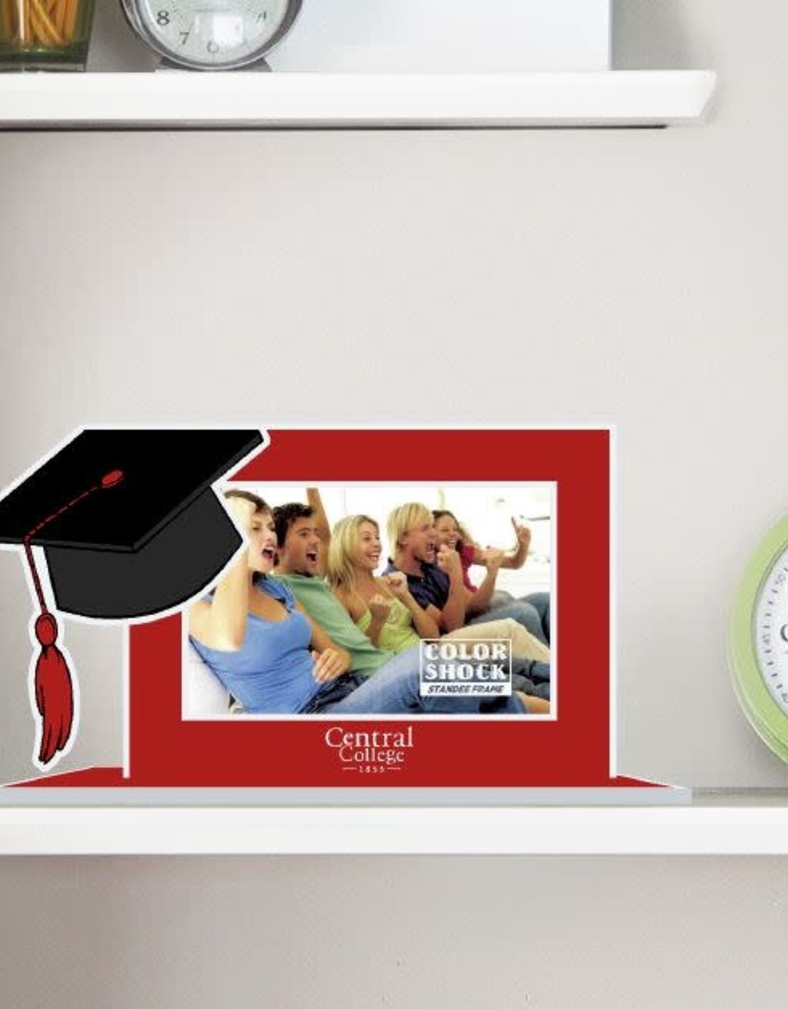 Color Shock Color Shock Frame Central College Graduation Cap
