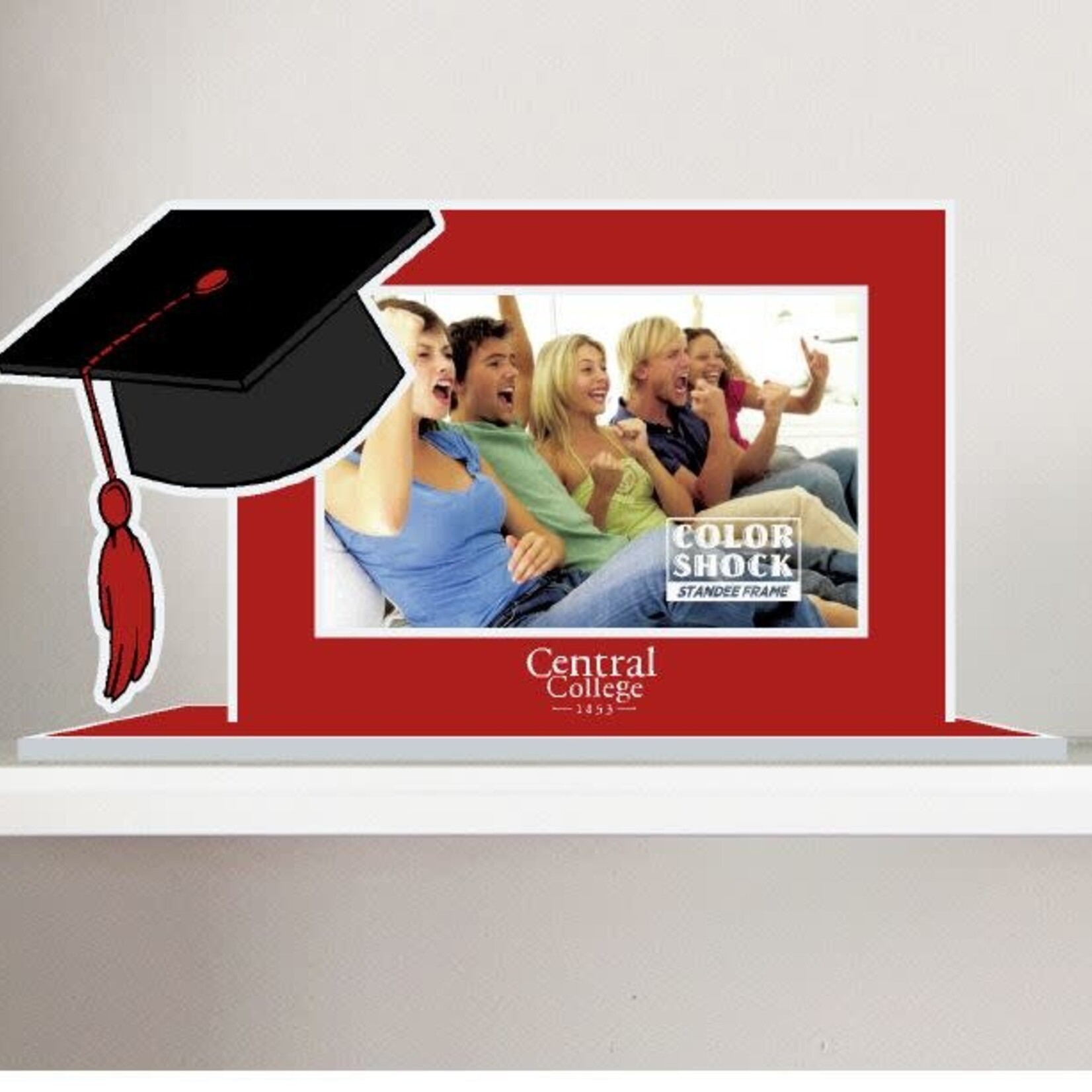 Color Shock Color Shock Frame Central College Graduation Cap