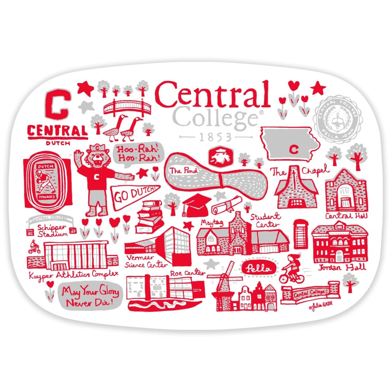 Julia Gash Julia Gash 14" Melamine Platter