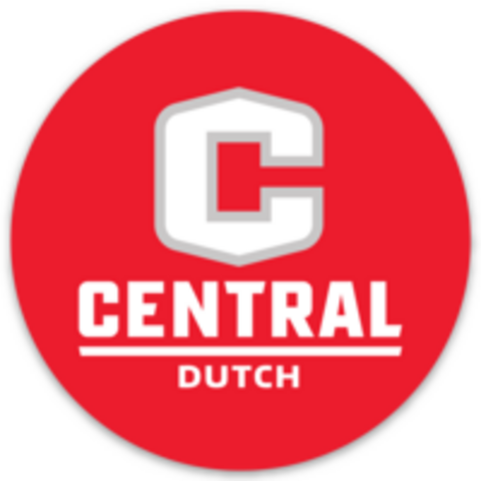 Sticker Mule Circle Sticker Red w/White