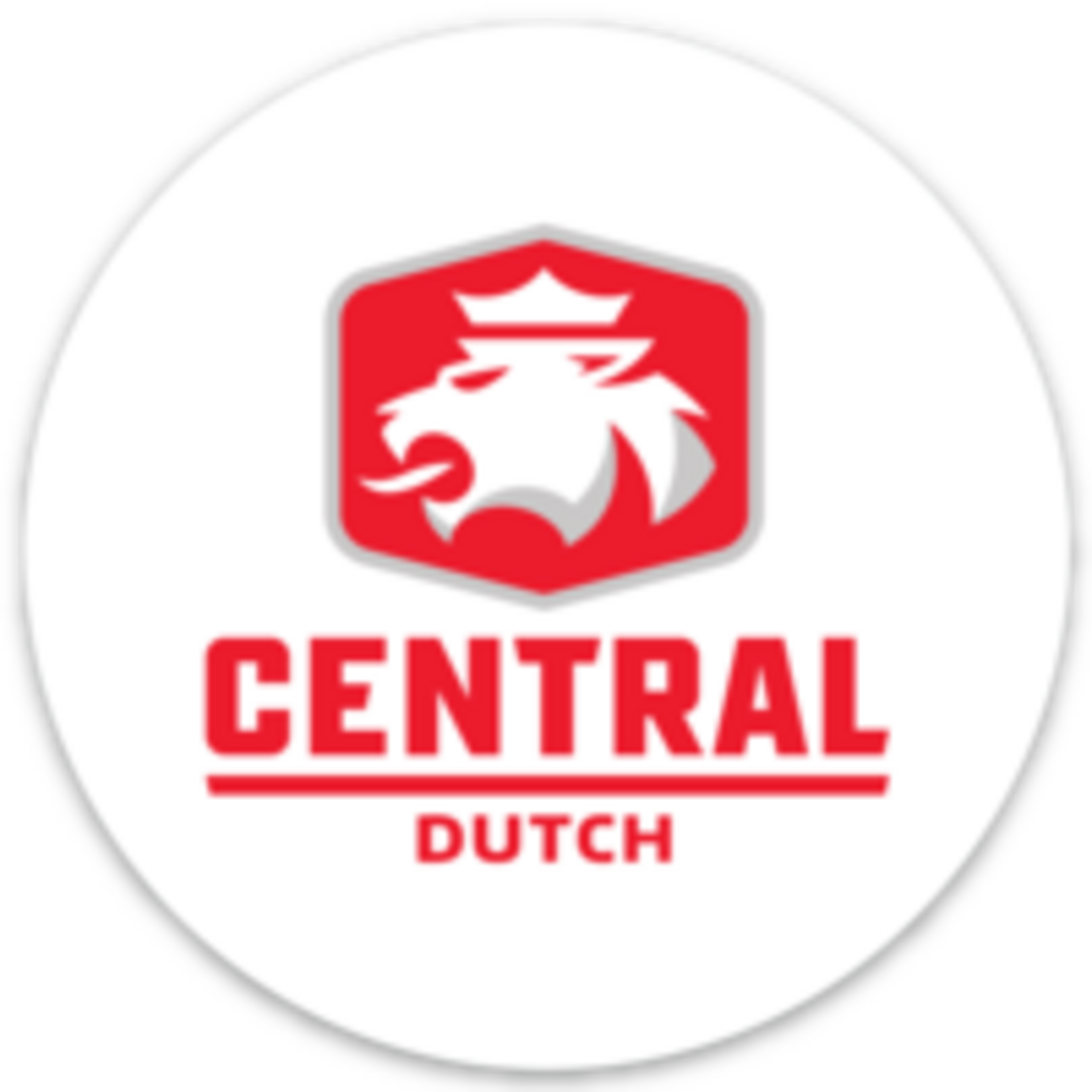 Sticker Mule Circle Sticker Red w/White