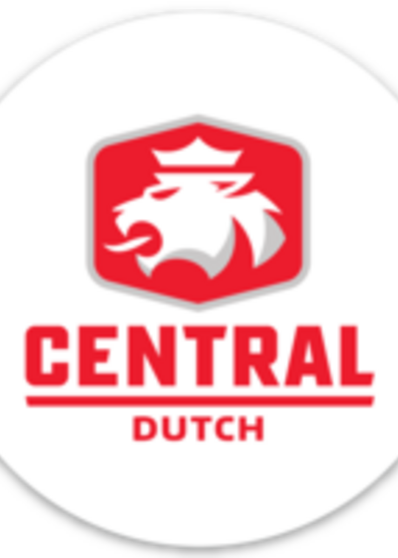 Sticker Mule Circle Sticker Red w/White