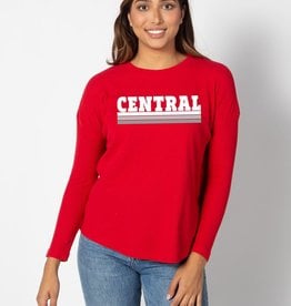 Chicka-d Chicka-d Modern Waffle LS Tee Red