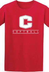 College House College House Softball Tee Red