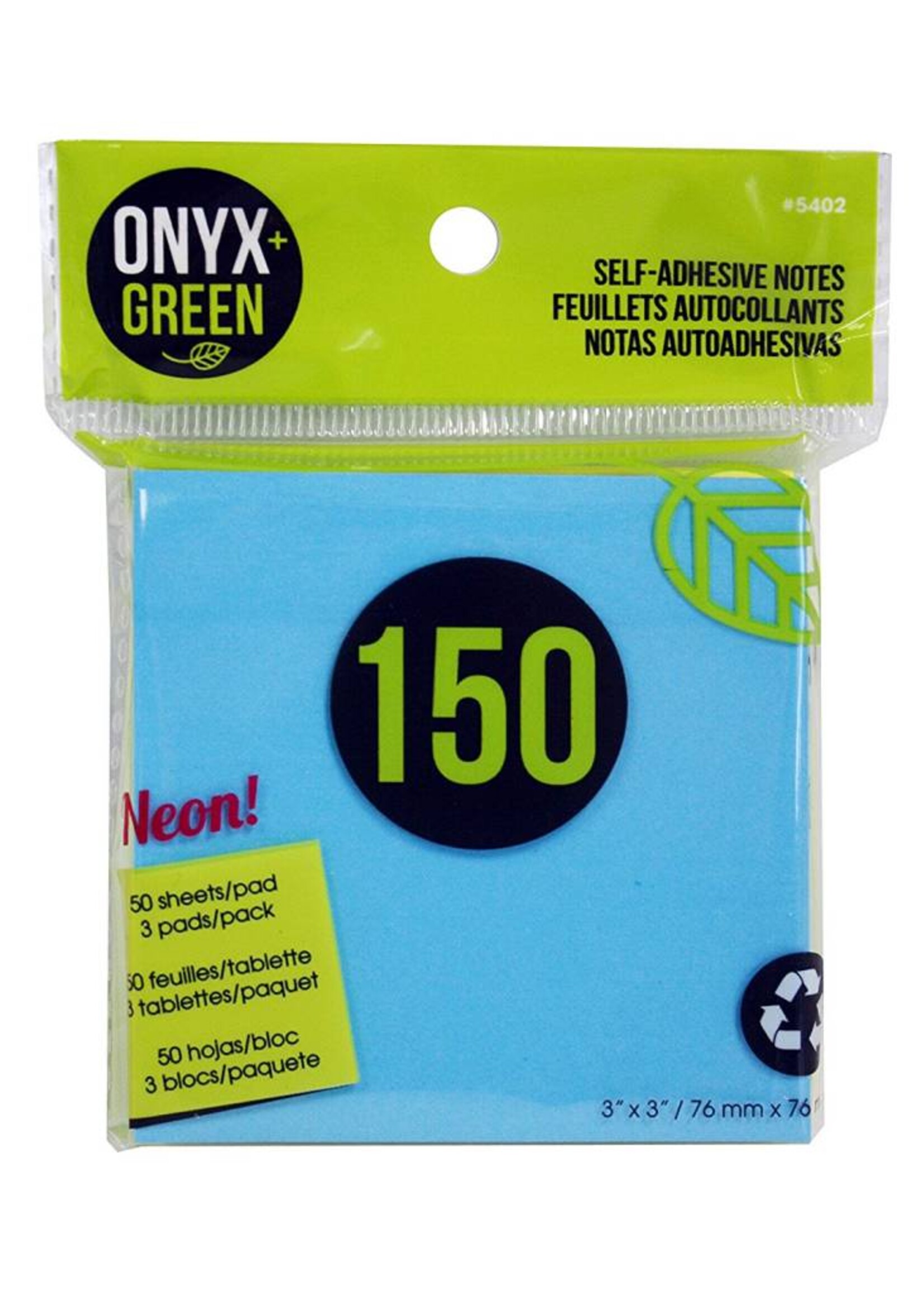 ONXG Onyx Green 3"x3" stick note
