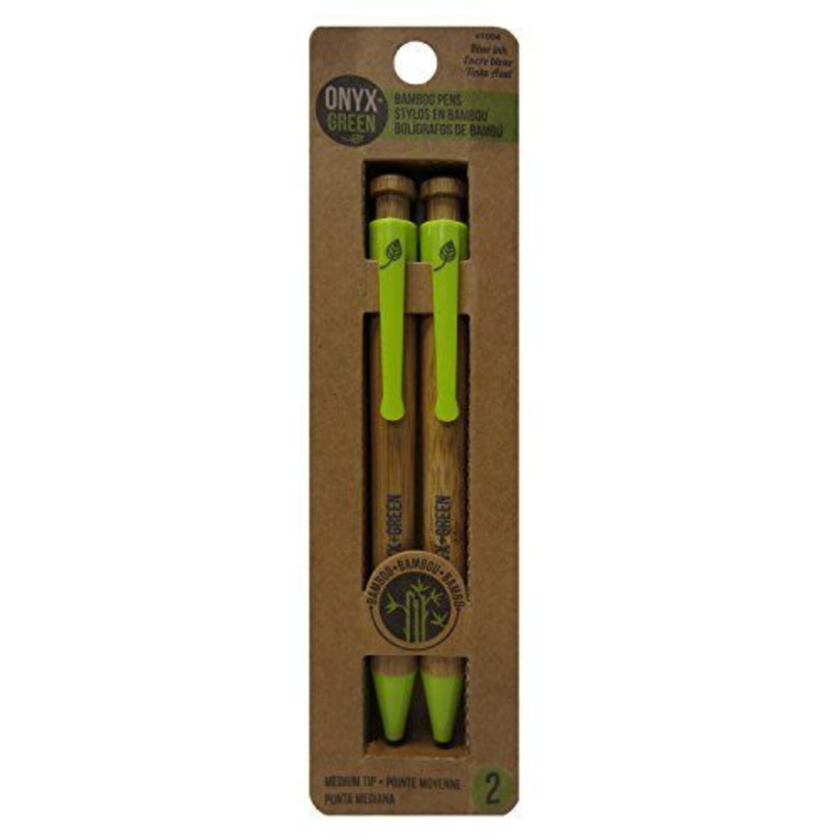 ONXG Onyx Green Pen Bamboo 2pk