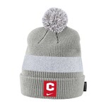 Nike Nike Sideline Striped Beanie with Pom Gray