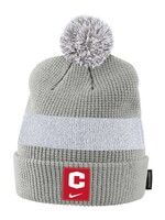 Nike Nike Sideline Striped Beanie with Pom Gray
