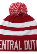 The Game The Game Hat Central Dutch Knit-in roll-up Hat with Pom Red
