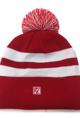 The Game The Game Hat Central Dutch Knit-in roll-up Hat with Pom Red