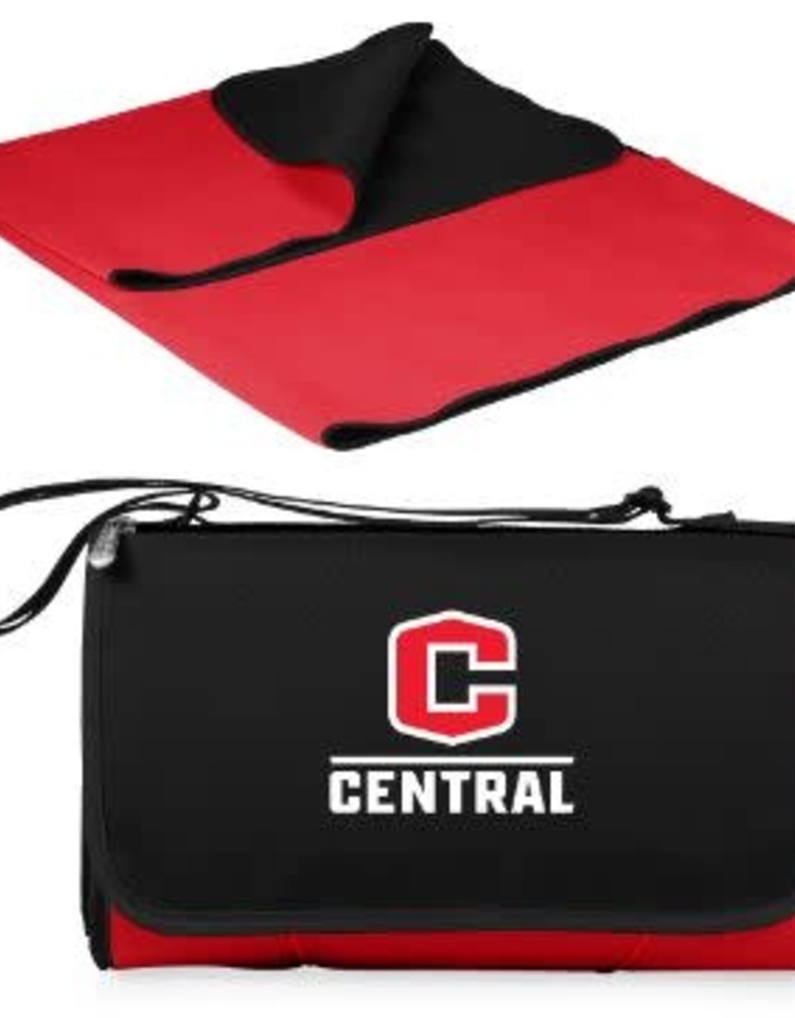 Picnic Time Picnic Time Blanket Tote Red with Black Shoulder Strap