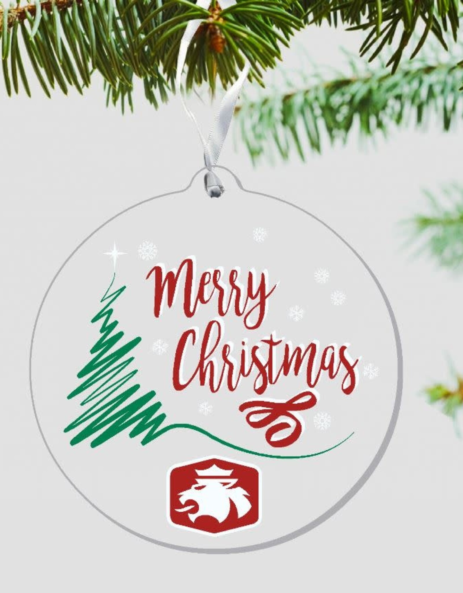 Color Shock Color Shock Ornament Acrylic Merry Christmas Lion Logo