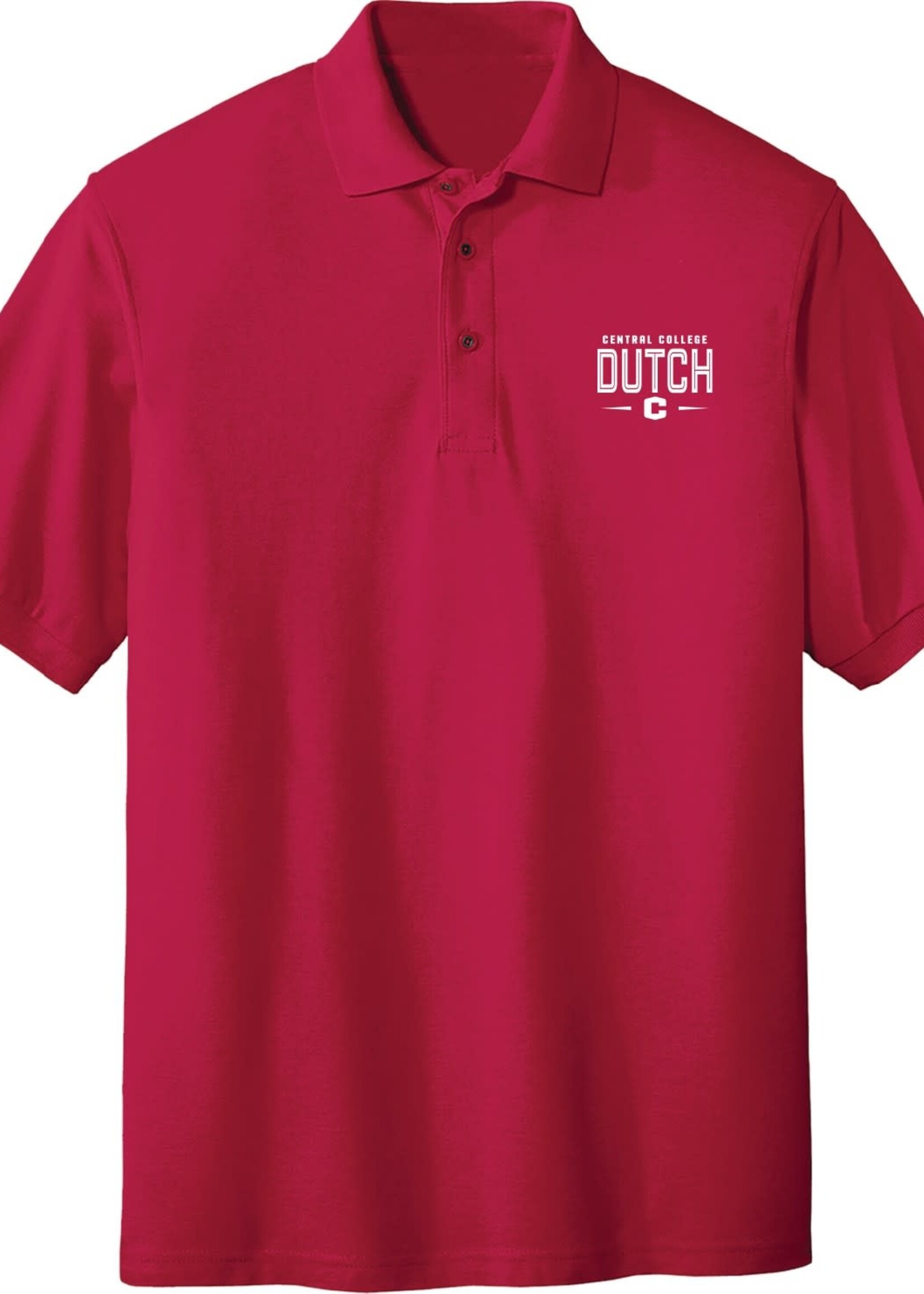 College House College House Silk Touch Polo Red