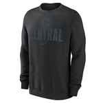 Nike Nike Club Fleece Crew C Central Swoosh Black Tonal