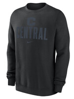 Nike Nike Club Fleece Crew C Central Swoosh Black Tonal