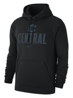 Nike Nike Club Fleece Hood C Central Swoosh Black Tonal