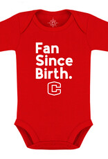 Creative Knitwear Creative Knitwear LS Onesie Fan Since Birth Red