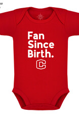 Creative Knitwear Creative Knitwear SS Onesie Fan Since Birth Red