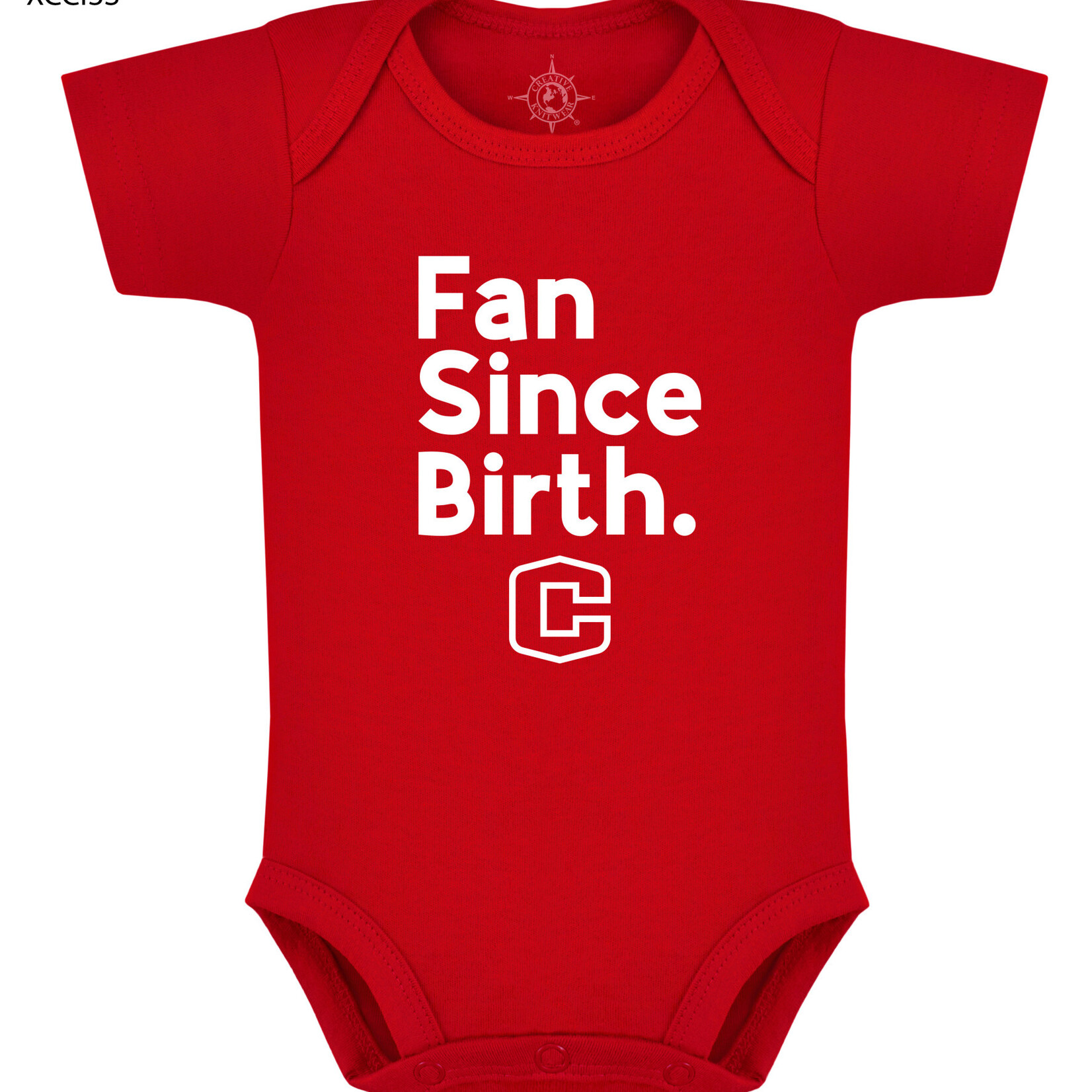 Creative Knitwear Creative Knitwear SS Onesie Fan Since Birth Red