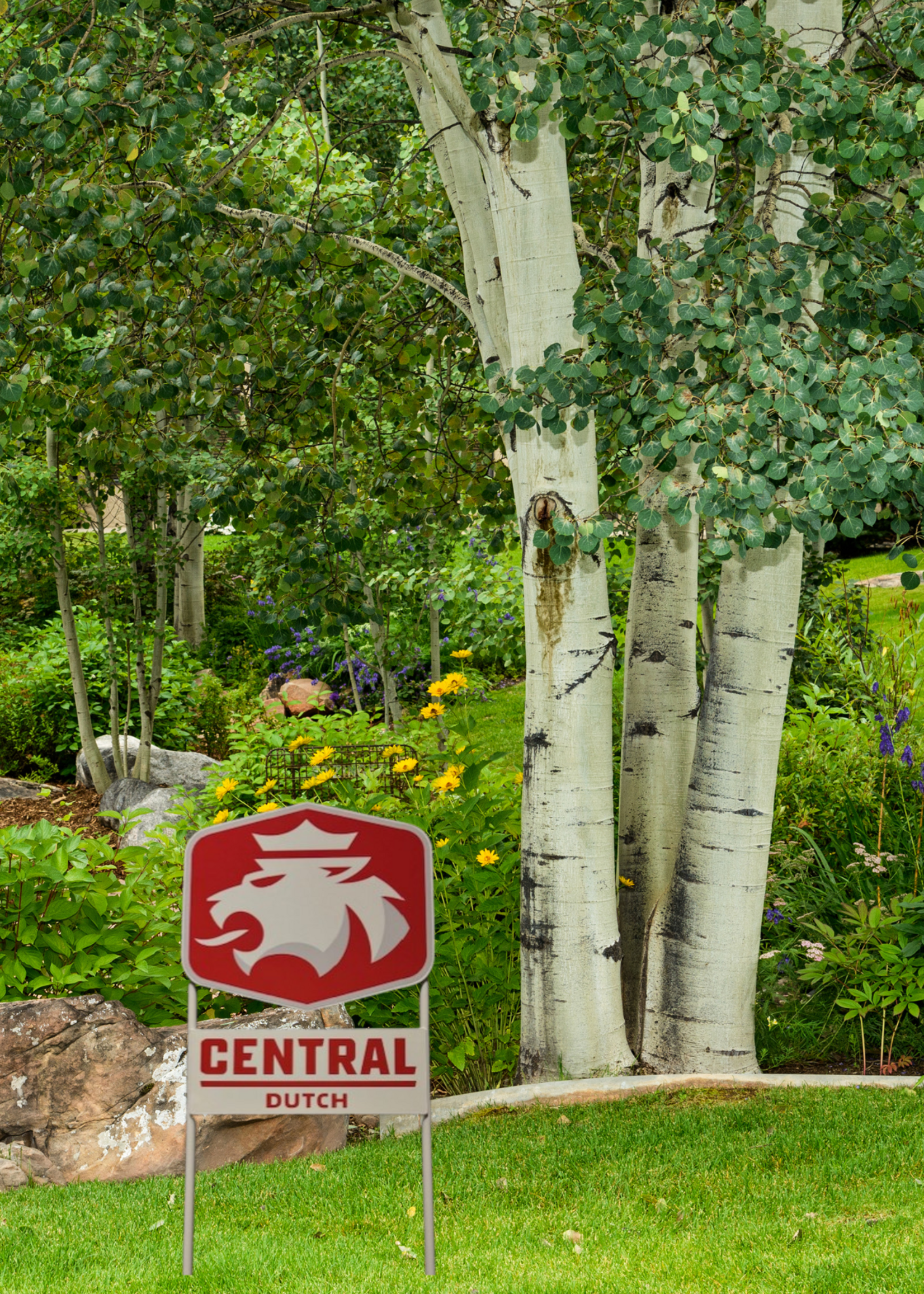 Janssen Fabrications Janssen Fabrications Yard Sign Lion Logo