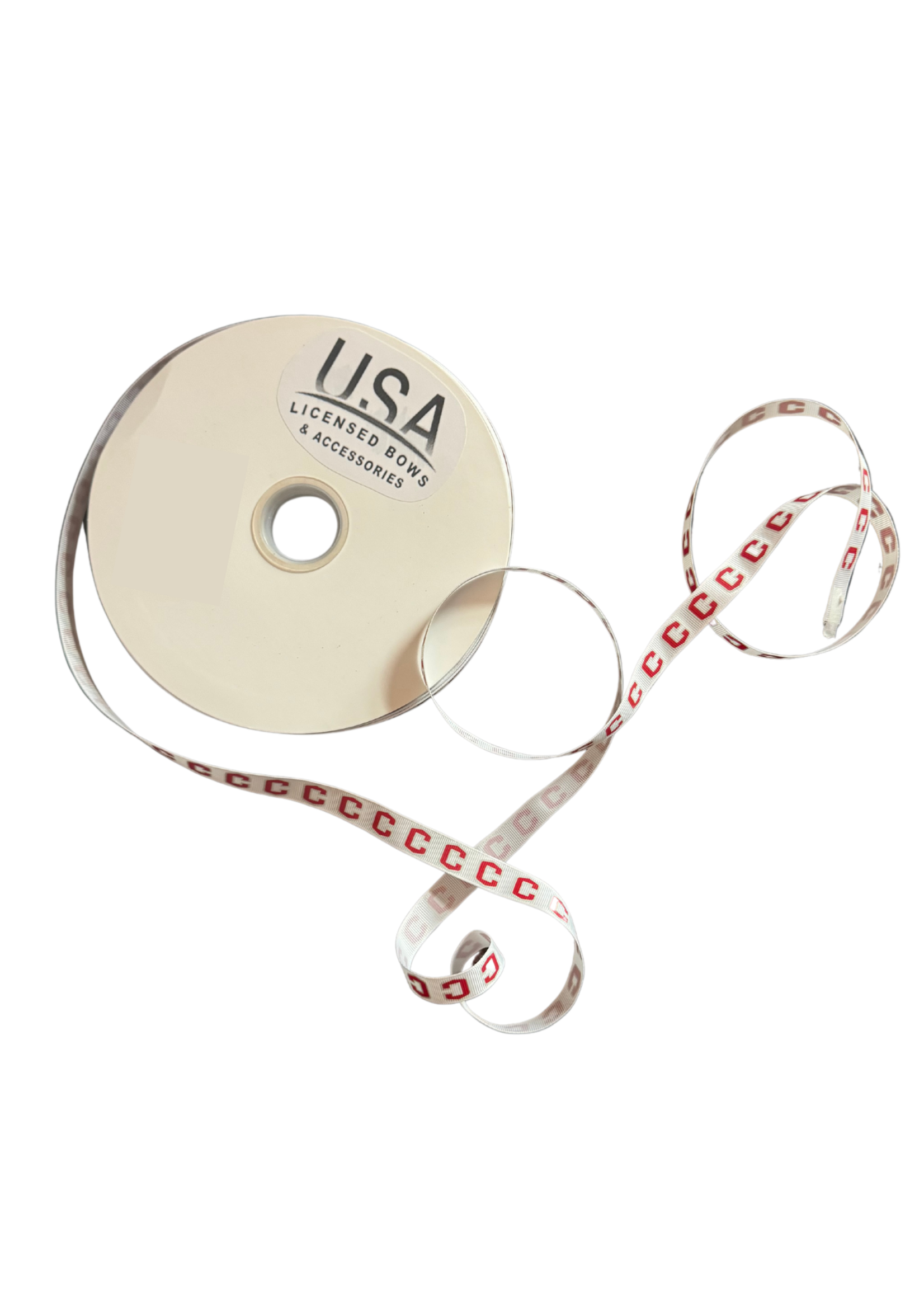 USA Licensed Bows & Accesories USA Bows Logo Ribbon by the yard